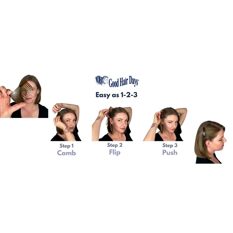 Good Hair Days Side Hair Combs, 2 7/8", 2 Pack,