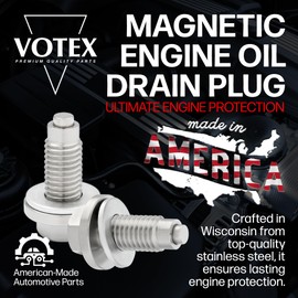 Votex - Magnetic Oil Drain Plug fits Pontiac G8 (2008-2009) - 6.0 Liter - 8 Cylinder - Made in USA - Stainless Steel