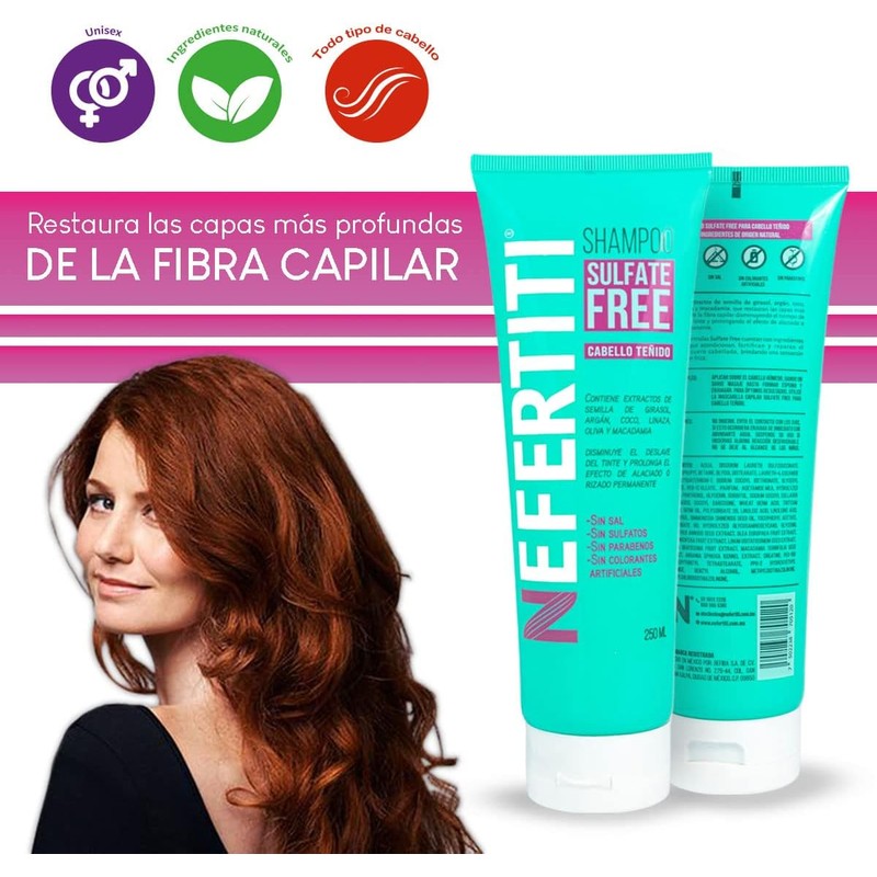 Kit Cabello Teñido Shampoo sin Parabenos + Mascarilla Sulfate Free