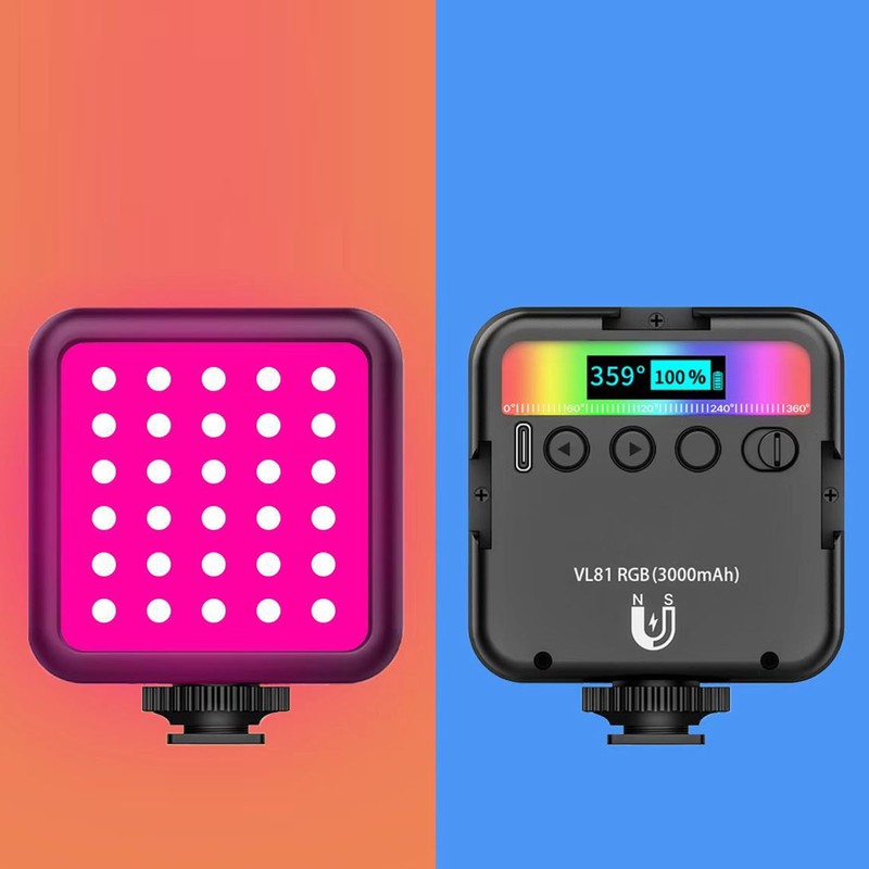 Mini LED Video Light Bright Uniform Lighting RGB LED Camera