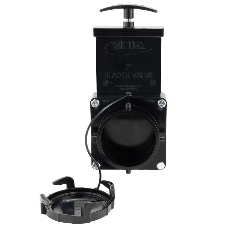 Valterra 3" Stainless Steel RV Waste Dump Gate Valve w/Cap