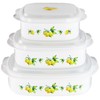 Reston Lloyd Nesting Microwave Containers, Set of 3, Adjustable Steam