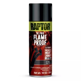 U-POL Raptor 4942 Flameproof Flat Black High-Temp Paint (10 oz)