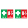 First Aid Fire Extinguisher Inside Vinyl Sticker Decals – Set