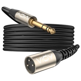 VIOY XLR to 6.35mm Cable 6M, 1/4 Inch TRS to XLR Male Balanced Microphone Cable for Mixers, Amplifiers, Speakers, Dynamic Microphones, CD Players, Electronic Piano, Karaoke Machines