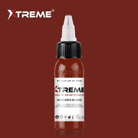 Xtreme Tattoo Ink, Versatile Medium Viscosity for Precision Tattooing, Rich Hue, Quick Healing, Acrylic-Free, Water Based and Premium Quality - Ready-to-Use Tattoo Ink (Dragon's Blood, 1 oz)