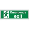 VSafety 21015AX-R Safe Condition Exit Sign,"Emergency Exit", Landscape, 1 mm