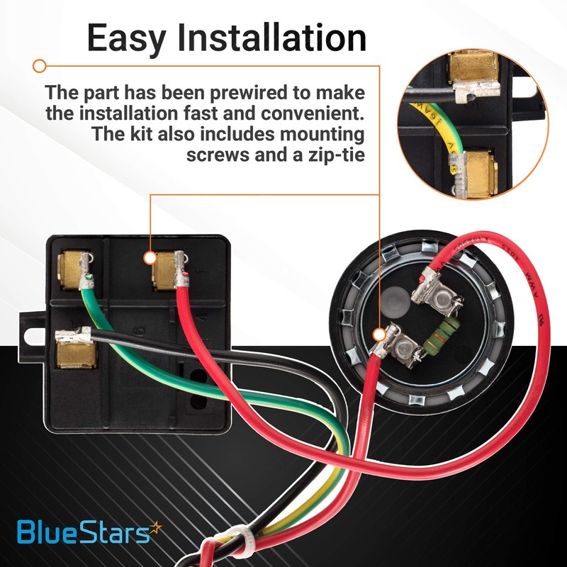 BlueStars Premium 5-2-1 CSR-U1 Hard Start Capacitor Kit for 1-