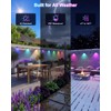 Outdoor Deck Lights, RGBCW Smart Fence Lights with 2700K-6500K Dimmable