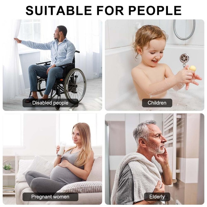 HOTUT Shower Handle Suction Cup Large Shower Grab Rail with