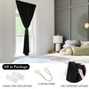 RYB HOME 100% Blackout Self Adhesive Portable Blackout Curtain, Black,