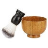 Shave Brush and Bowl,Comfortable Handle Men Shaving Brush | Reusable