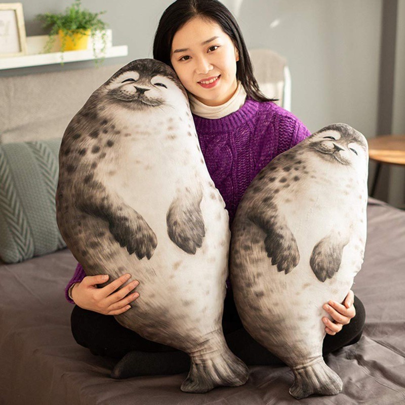 Aideal Seal Plush Pillow Stuffed Animals Toys Big Throw Pillow