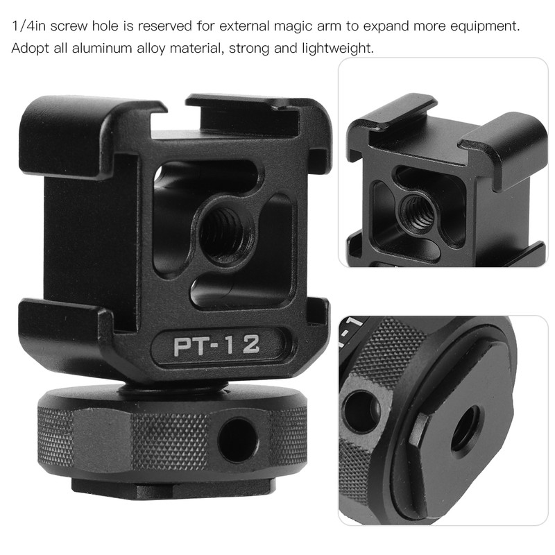 Ulanzi PT‑12 SLR Mirrorless Camera Three Heads Hot Shoe Cold