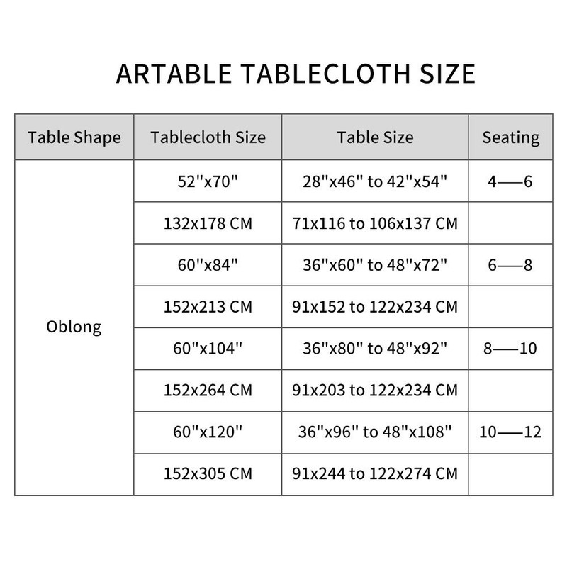 ARTABLE Lace Rectangular Tablecloths with Exquisite Macrame Border Clear Embroidered