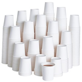 LITOPAK LITOPAK 500 Pack 4 oz Paper Cups, Disposable Coffee Cups, White Espresso Cups, Hot/Cold Beverage Drinking Cups for Party, Picnic, and Travel