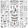 13 Sheet Y2K Temporary Tattoos Waterproof Black Temporary Tattoos for