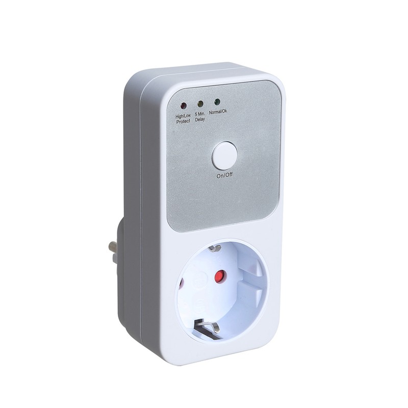 175-260V Voltage Protector 5-6 Minutes Relay Socket EU/FR/USA Plug Electrical