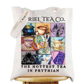 G2TUP Suriel Tea Co Tote Bag Books Gift Suriel Tea Co The Hottest Tea in Prythian Shoulder Bag, Suriel Tea Co, 9.05 inches x 6.69 inches x 3.39 inches