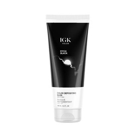 IGK Hair Color Depositing Hair Mask - Color: Pitch Black