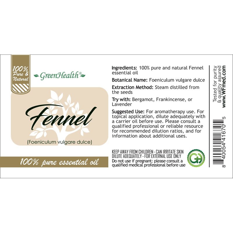 Fennel Essential Oil - 100% Pure Therapeutic Grade Essential Oil
