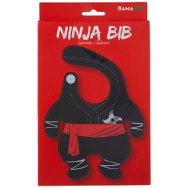 GAMAGO Ninja Baby Bib - Adorably Funny Bib for Feeding, Drooling and Teething - Cute Terry Cloth Cover for Newborn Baby Boys, Girls, and Toddlers - 6+ Months Old - Machine Washable - Unisex