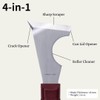 ALLEX Curved Paint Scraper Tool 2.5" Pole and Round Metal,