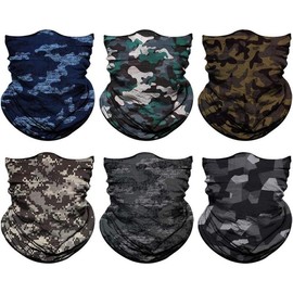 Neck Gaiter Face Mask Men Women,Seamless Bandana Rave Face Cover Scarf Mask,Balaclava,Headband, Head Wrap,Headwear - Color: A-camo