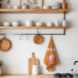 INDAJEDN Take a Seat Sweet Cheeks Hand Towels for Bathroom, Peach Bathroom Hand Towel, Sweet Cheeks Bathroom Decor, Orange Hand Towels for Bathroom, Orange Bathroom Decor, 16x24 Inch