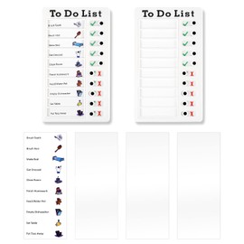 LUTER Pack of 2 Checklist Boards, To Do List Plastic White Memo Checklist Portable To Do List Pad with 6 Boxes for Children Adults Items Check