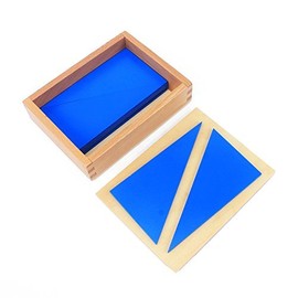 Danni Baby Toy Montessori Math Toys 12Pcs Blue Triangles Math Wood Toys for Preschool Early Learning Toy