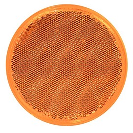 Grand General 80811 Round Amber 3” Stick-On Reflector for Trucks, Towing, Trailers, RVs and Buses, 1 Pack