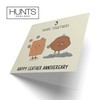 Hunts England - 3rd Wedding Anniversary Card - Leather Anniversary