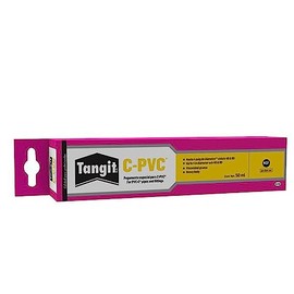 Tangit PVC-C Pegamento Especial para Tuberías y Conexiones de PVC, Resiste Temperaturas de hasta 82 °C y Cambios de Presión. Es Ideal para Condiciones de Trabajo Altamente Corrosivas, 1 x 50 ml