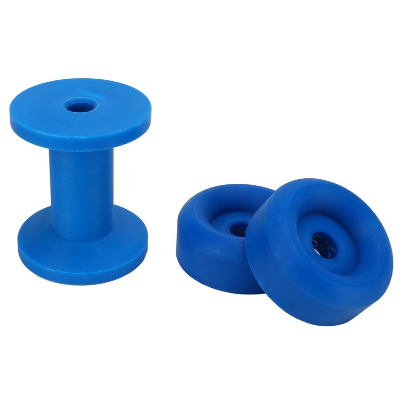 3pcs Trailer Bow Stop Roller Blue PVC Keel Roller Wear