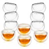 Luxtea Double-walled Borosilicate Teacup Glass Heat-resisting Tea Cup Hold 2