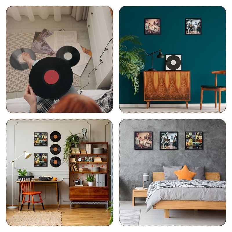 RattanView 4 Pack Vinyl Record Frame Picture Frame 12 x