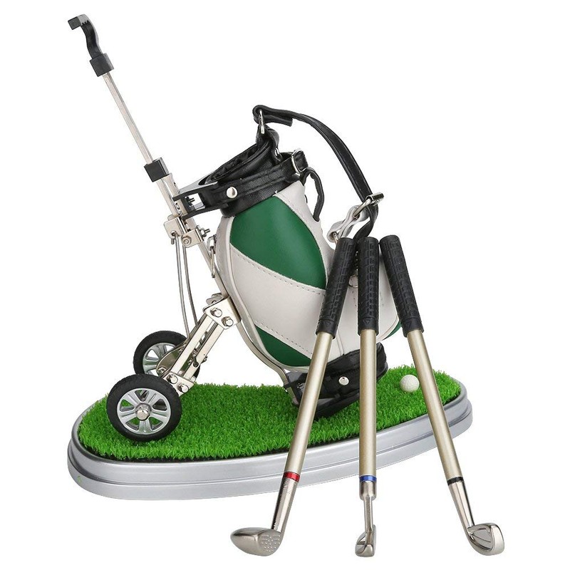 10L0L Golfbag Pen Holder with 3 Pieces Golf Club Pens