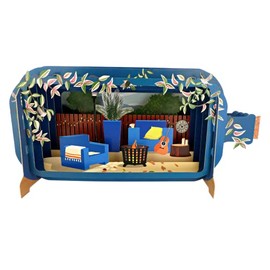 Message in A Bottle Terrace Pop Up Any Occasion Greeting Card by Alljoy Cards MIB195