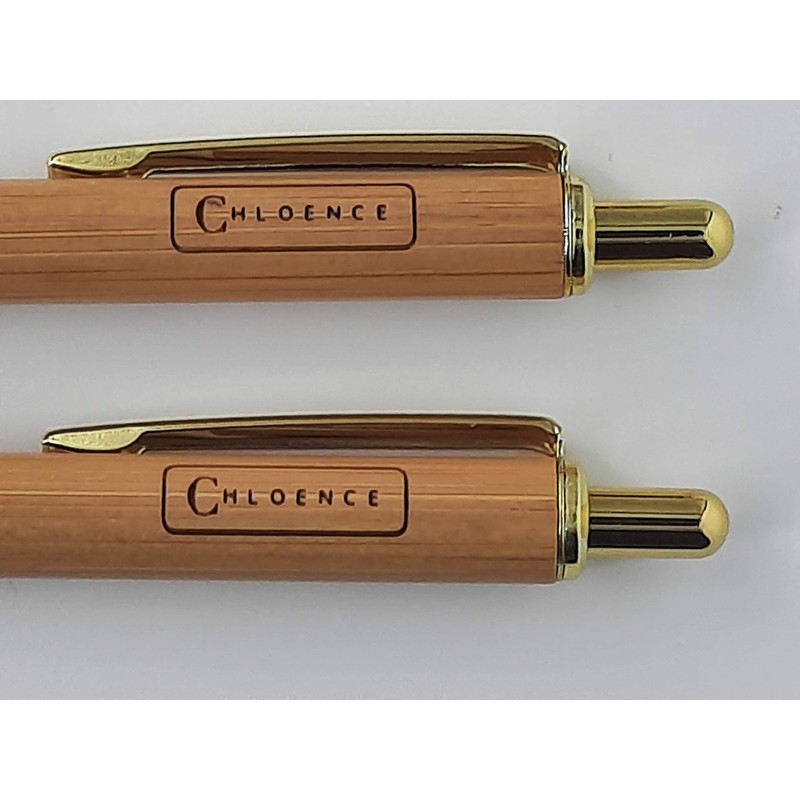 CHLOENCE Environmentally friendly bamboo pen + mechanical pencil in case