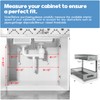 Biboraya 2 Pack 19IN Depth Under Sink Storage Organizer, Large