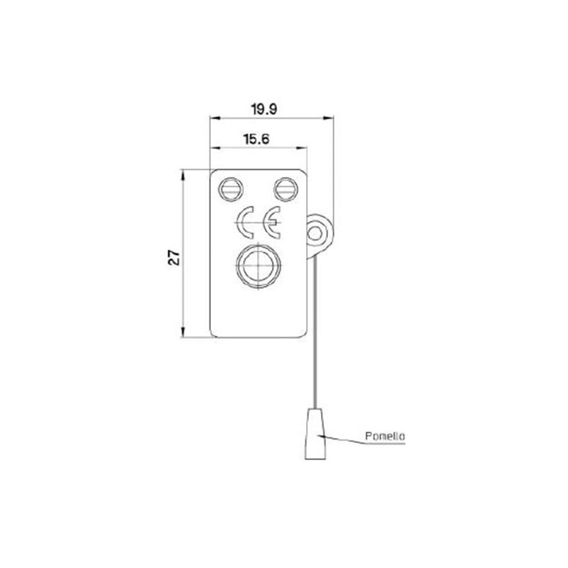 Kopp 191700084 built-in pull switch, 1-pole, 250V, 2A