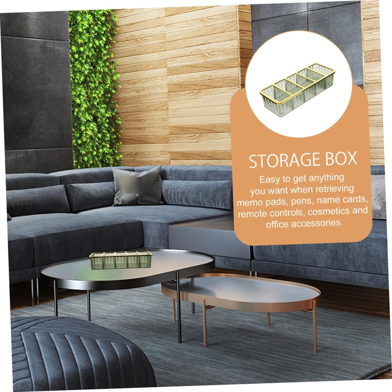 TEHAUX Desktop Organizer Storage Box Multi-functional Remote Control Holder for