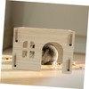 GRIRIW Sturdy Wooden Rabbit House Guinea Pig Habitat Hideout Feeding