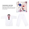 Taekwondo Uniform Striped Model Polyester Cotton with Belt Martial Arts