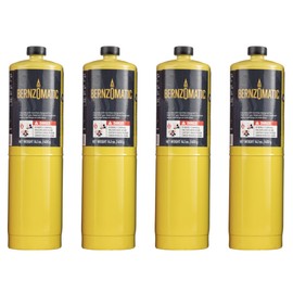 (4) 14.1 oz Bernzomatic Pre-Filled MAP-Pro Gas Torch Style Cylinder - Pack of 4
