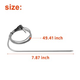 Replacement Meat Probe for Pit Boss Pellet Grills, 3.5mm Plug Pit Boss Accessories Parts Meat BBQ Temperature Probes Pit Boss Meat Probe for Pellet Grill Smoker，2 Packs