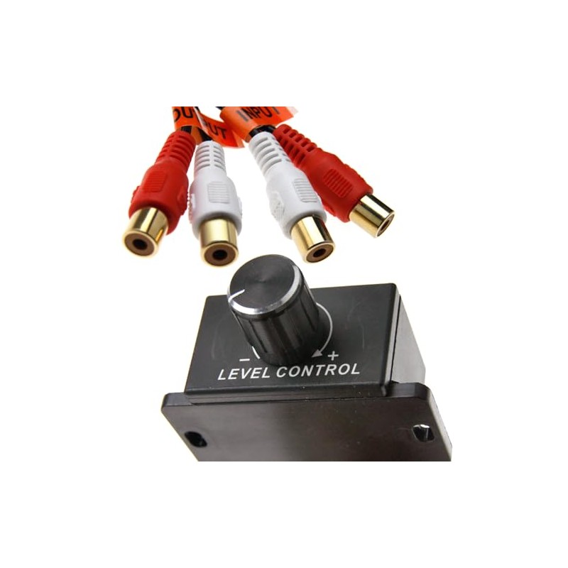 YINETTECH Car 4 RCA Amplifier Audio Bass RCA Amplifier Gain