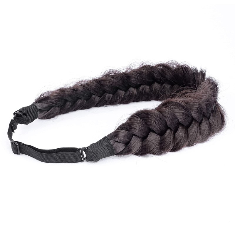 BOBIYA Messy Wide 2 Strands Synthetic Hair Braided Headband Plaited