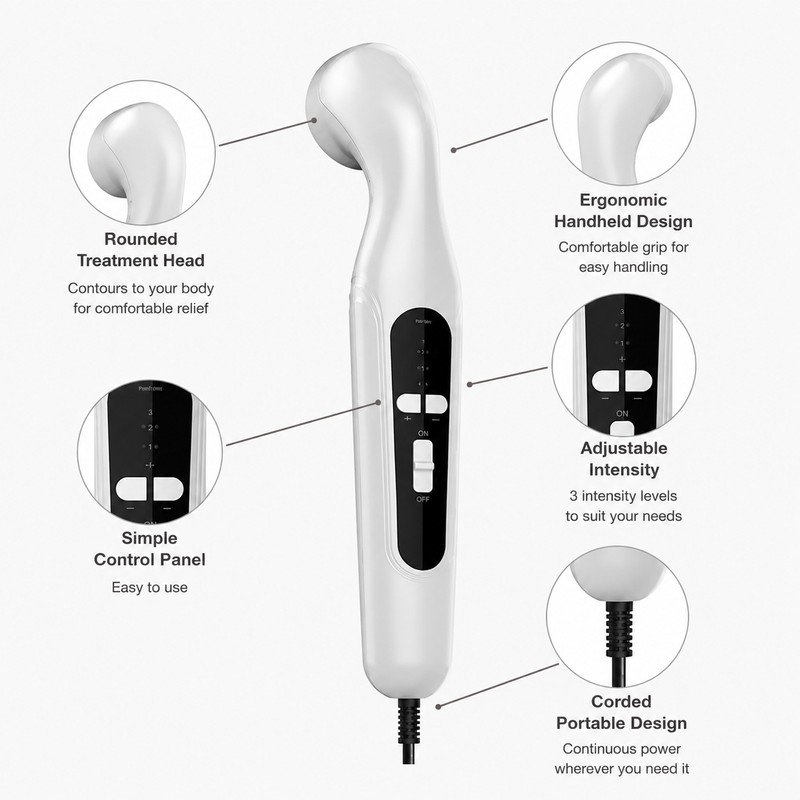 1MHz Ultrasound Body Massager for Targeted Relaxation – Portable Handheld